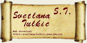 Svetlana Tulkić vizit kartica
